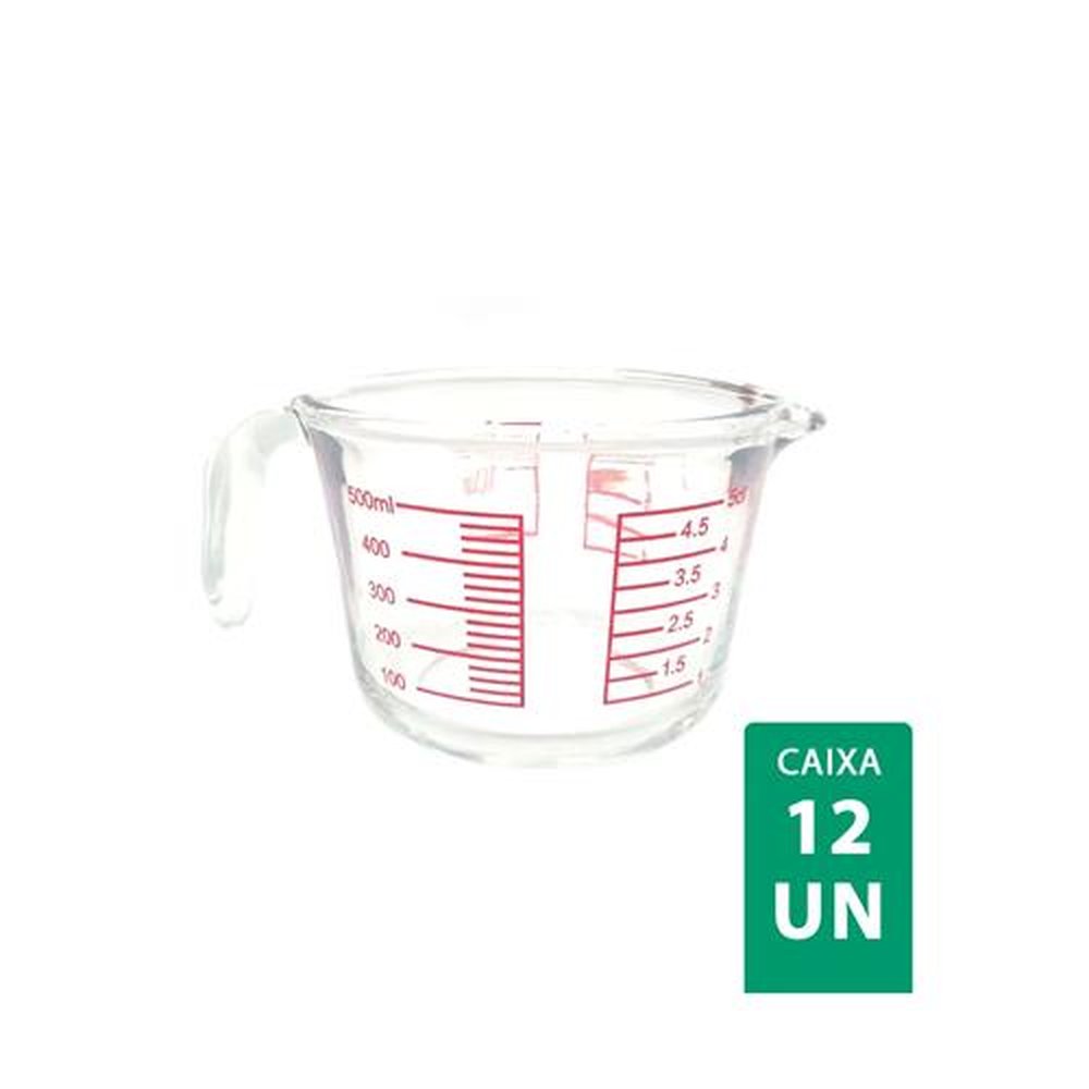 Jarra Medidora de Vidro 500ML Plasvale