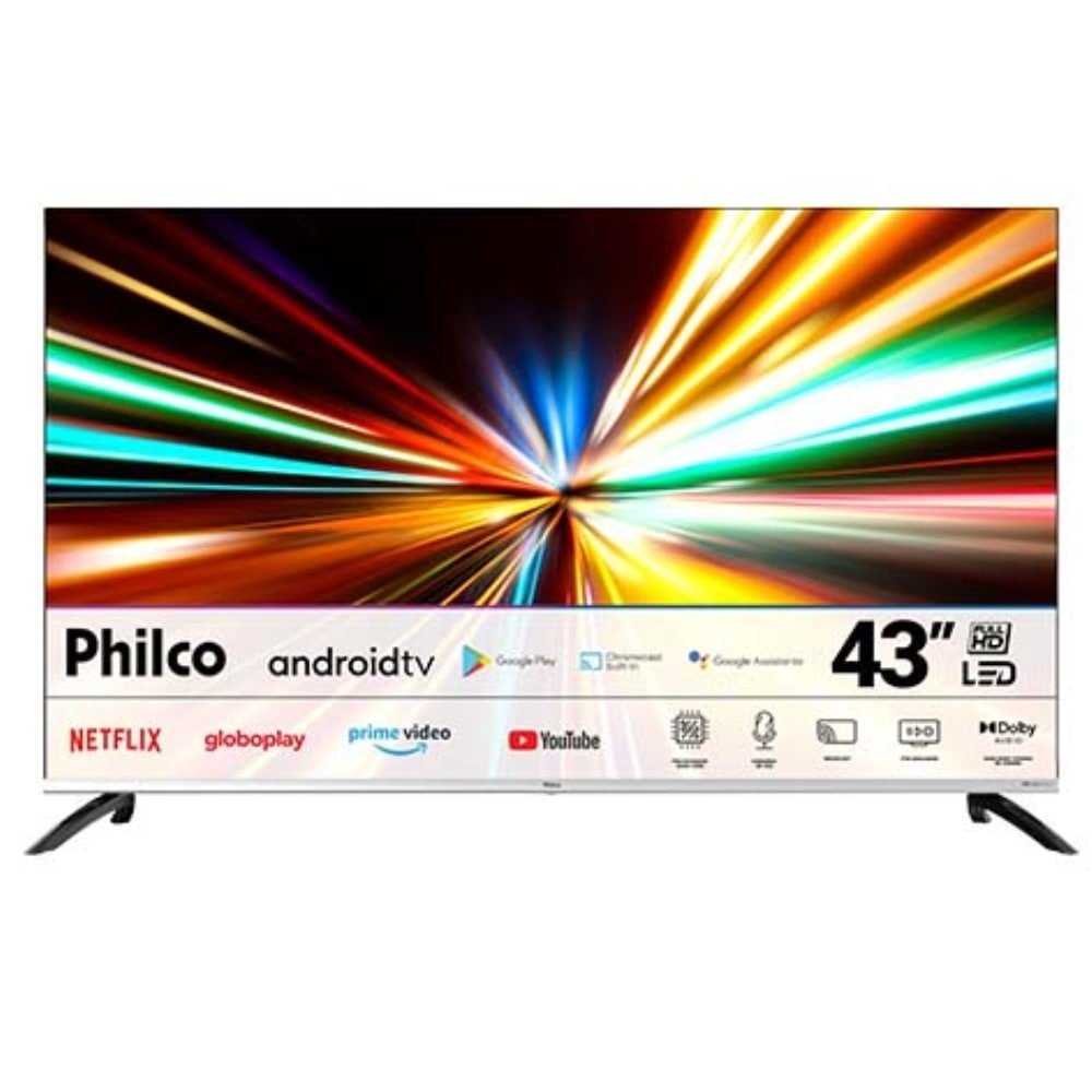 Smart TV LCD LED 43" Philco PTV43M8GAGCMBLF | Full HD com Wi-Fi, 3 HDMI, 2 USB, Preto, 60Hz