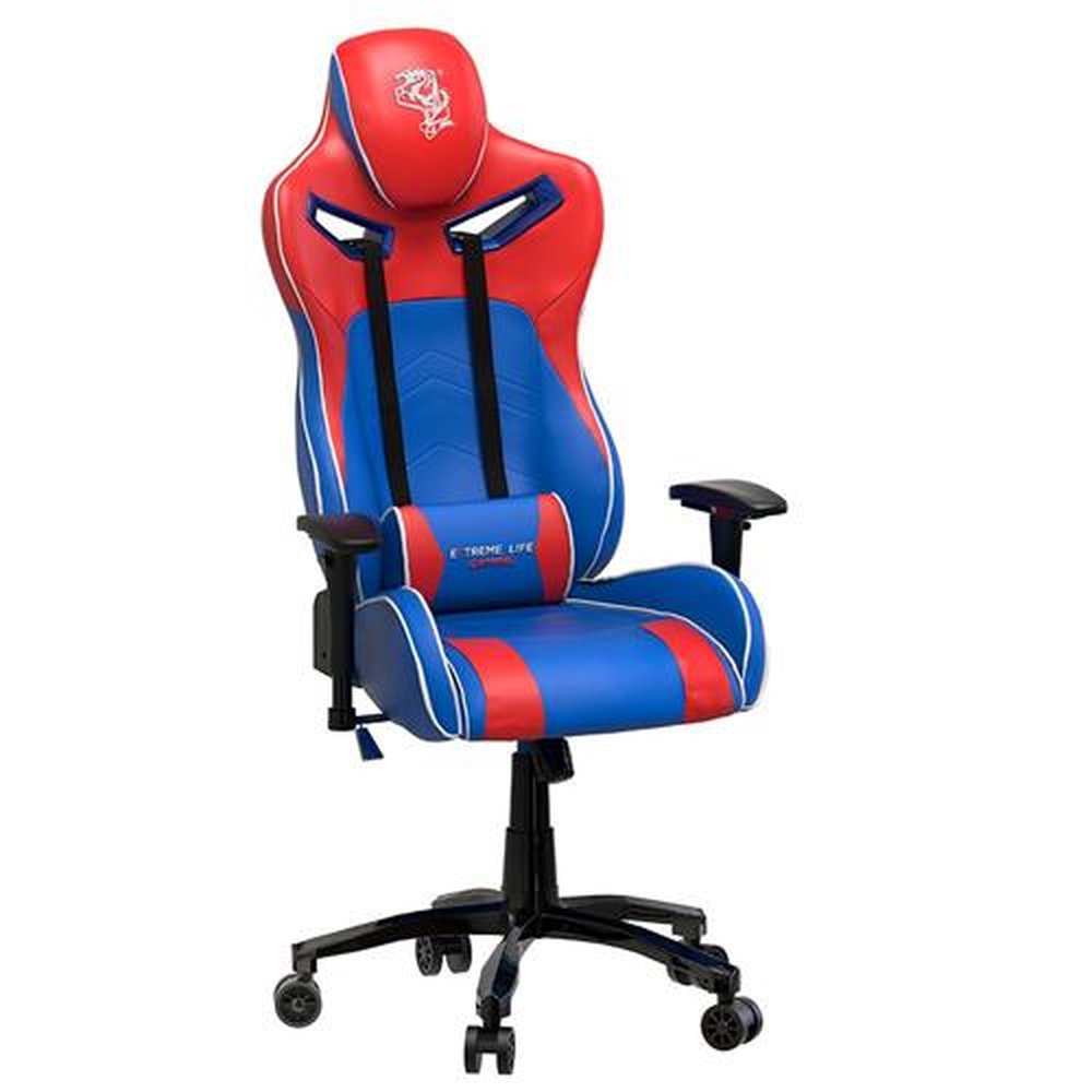 Cadeira Gamer Super Hero Com Encosto Reclinavel e Bracos Ajustaveis Cor: Vermelho e Azul