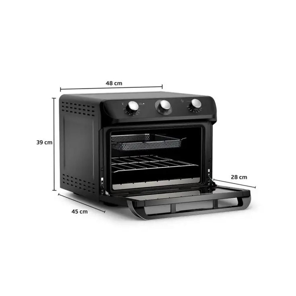 Forno Elétrico e Fritadeira Mueller 35 Litros Air Preto MFB35G ¿ 127 Volts