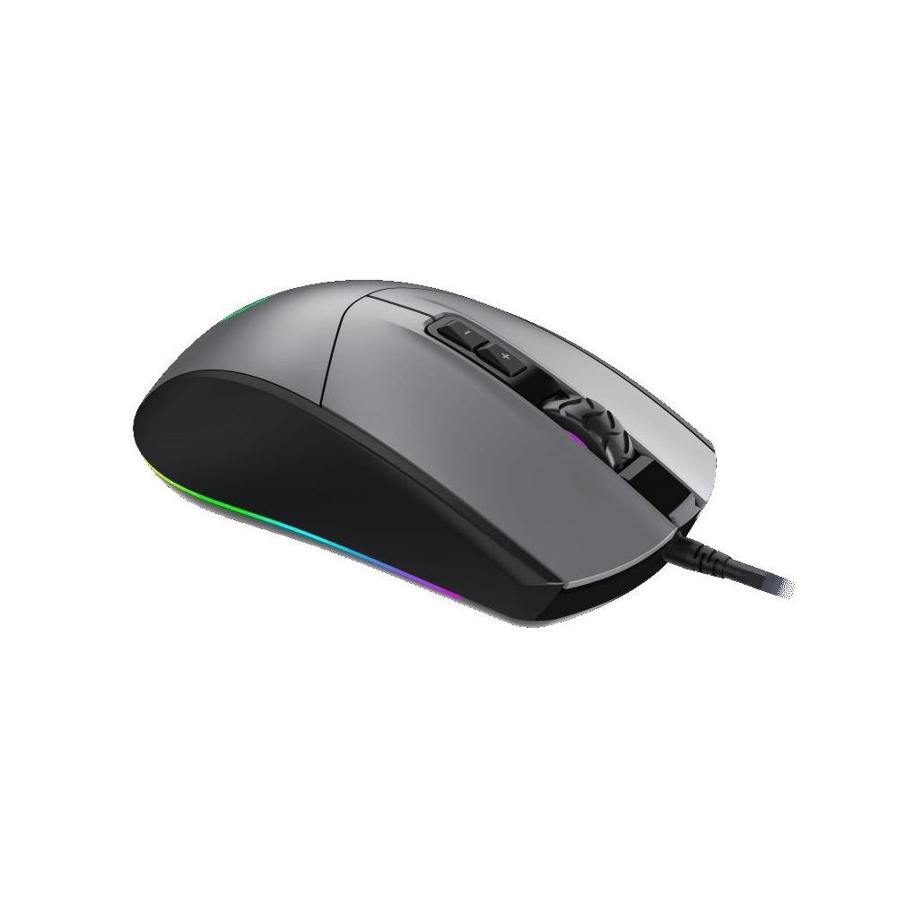 Mouse Gamer Gamemax MG3 Grey, ARGB, 6400 DPI, 7 Botões Programaveis, USB, Cinza