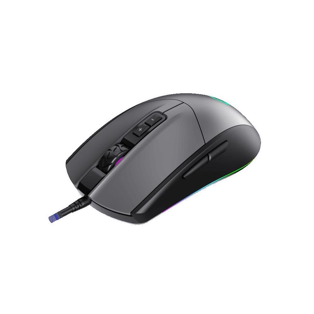 Mouse Gamer Gamemax MG3 Grey, ARGB, 6400 DPI, 7 Botões Programaveis, USB, Cinza