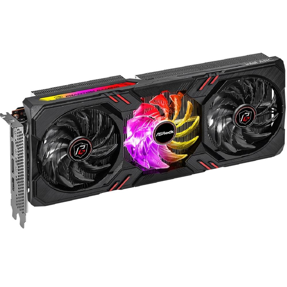 Placa de Vídeo ASRock Arc A770 Phantom Gaming OC, 16GB, GDDR6, 256-Bit, ARGB, Preto