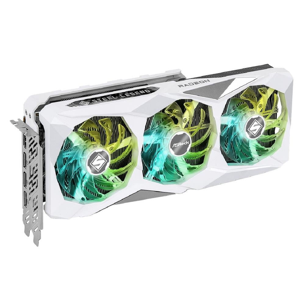 Placa de Video ASRock AMD Radeon RX 7900 GRE Steel Legend OC, 16GB, GDDR6, 256-Bit, Branco