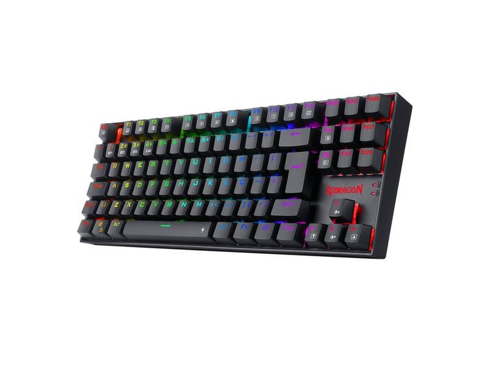 Teclado Gamer Mecanico Sem Fio Kumara Pro, Switch Blue, Preto, Rgb, Abnt2, Wireless E Bluetooth, K552rgb-Brs-B (Pt Blue), Redragon