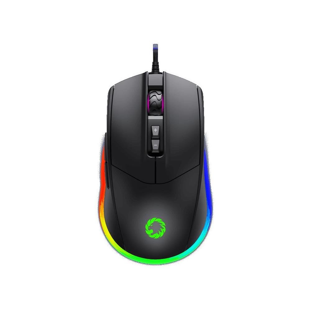 Mouse Gamer Gamemax MG3 Black, ARGB, 6400 DPI, 7 Botões Programaveis, USB, Preto