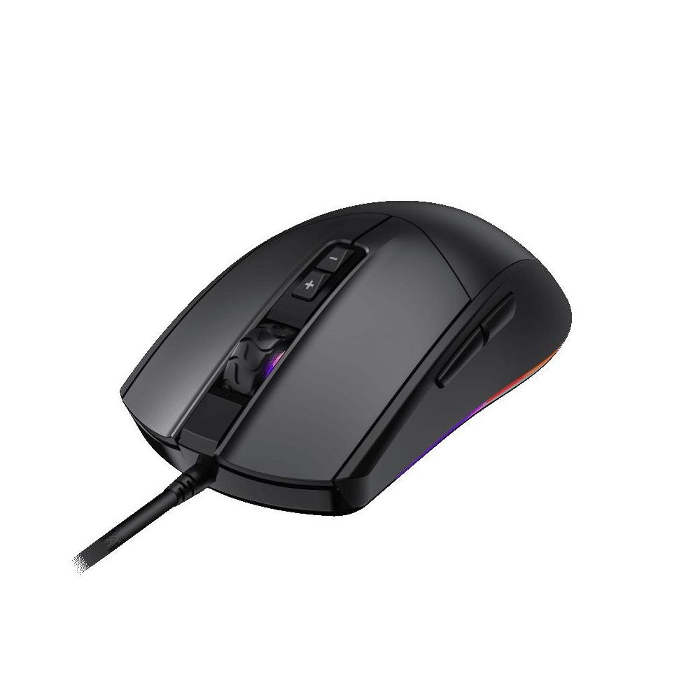 Mouse Gamer Gamemax Mg3 Black, Argb, 6400 Dpi, 7 Botões Programáveis, Usb, Preto