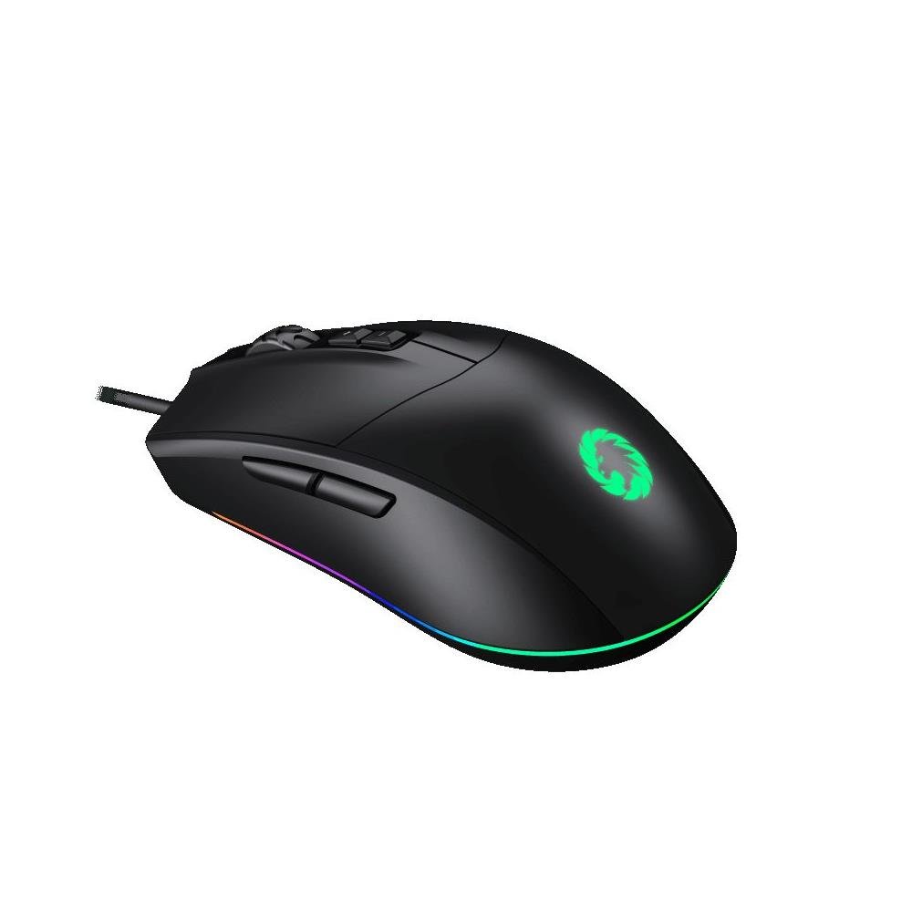 Mouse Gamer Gamemax MG3 Black, ARGB, 6400 DPI, 7 Botões Programaveis, USB, Preto