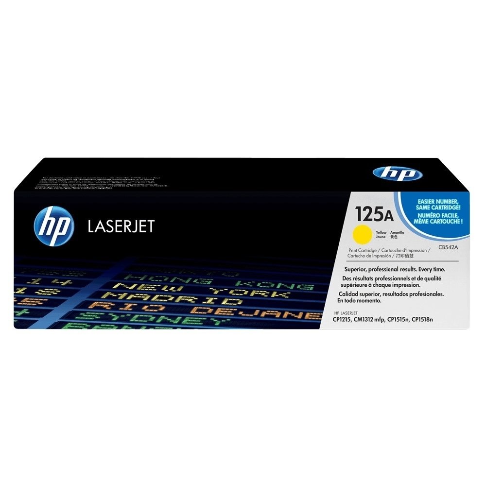 Toner Hp 125a Amarelo Para Laserjet (Cp1215, Cm1312mfp, Cp1515n E Cp1518n), Cb542ab