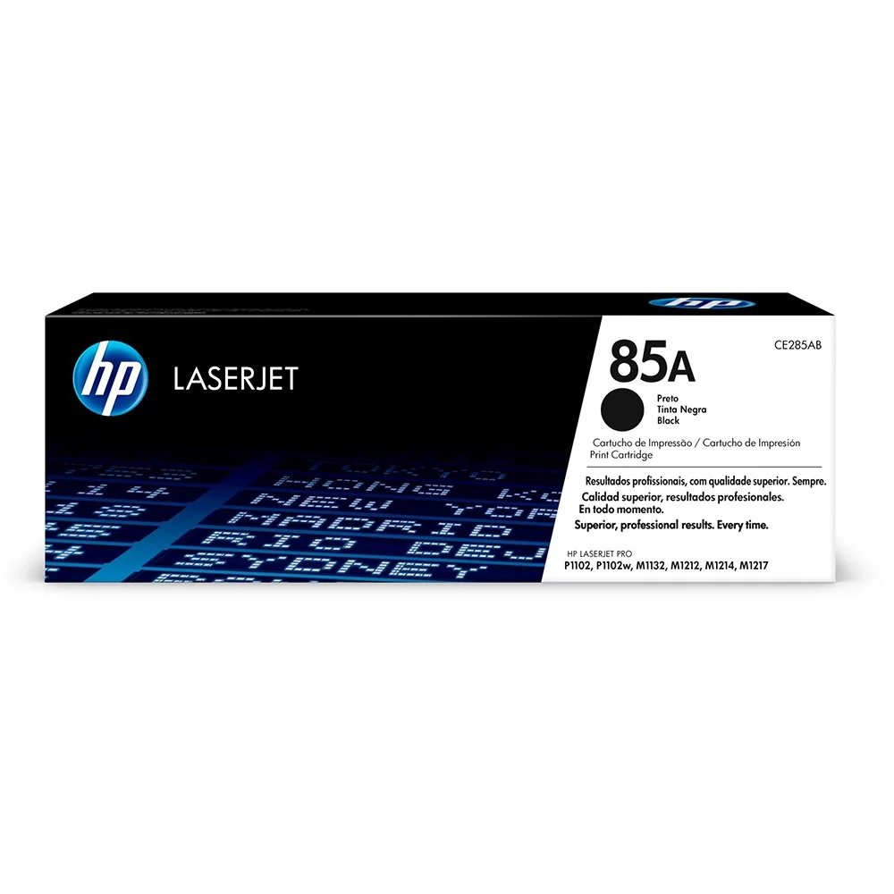 Toner Hp 85a Preto Para Laserjet Pro (P1102, P1102w, P1102w, M1212nf Mfp E M1132), Ce285ab