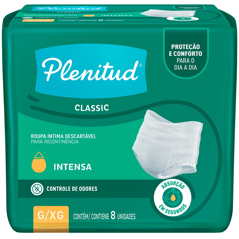 Fralda Adulta Plenitud Classic G/XG 8 Unidades