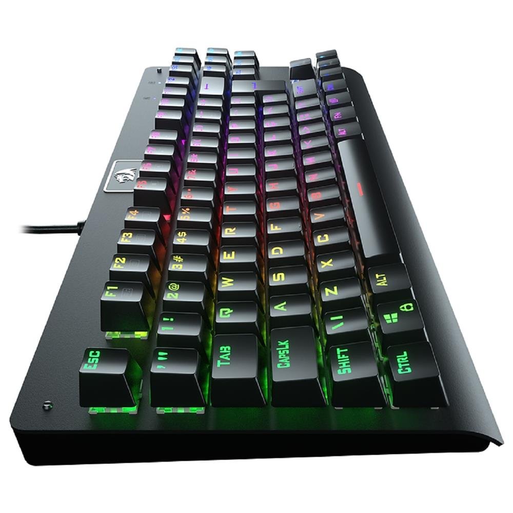 Teclado Mecanico Redragon Dark Avenger TKL, RGB, Switch Brown, ABNT2, USB, Preto