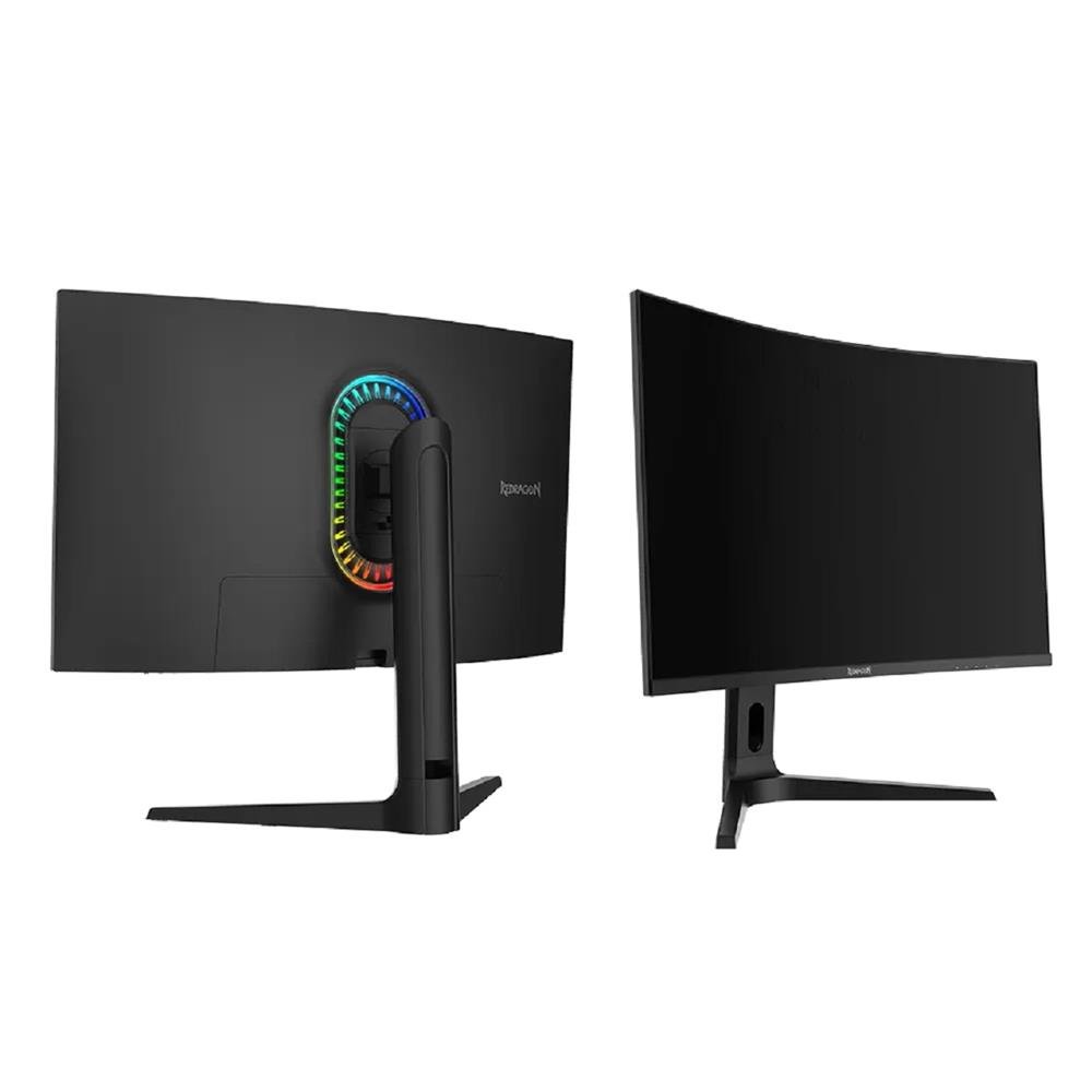 Monitor Gamer Redragon Tassos 32" Curvo, 2K Quad HD, 170Hz, 1ms, Backlight RGB, HDMI e Display Port, Preto