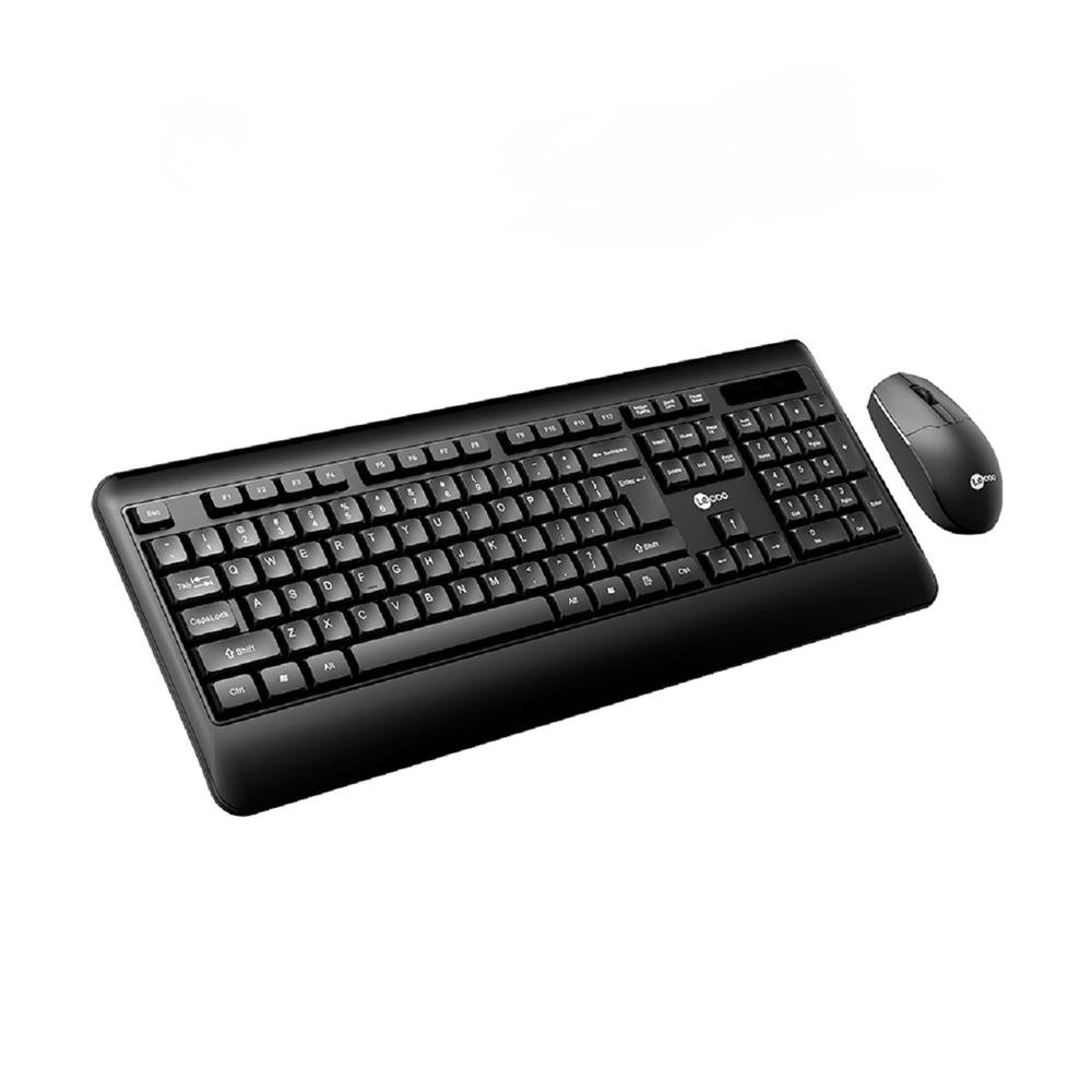 Kit Teclado e Mouse Sem Fio Lecoo KW202BK, ABNT2, 1200 DPI, 3 Botões, Preto