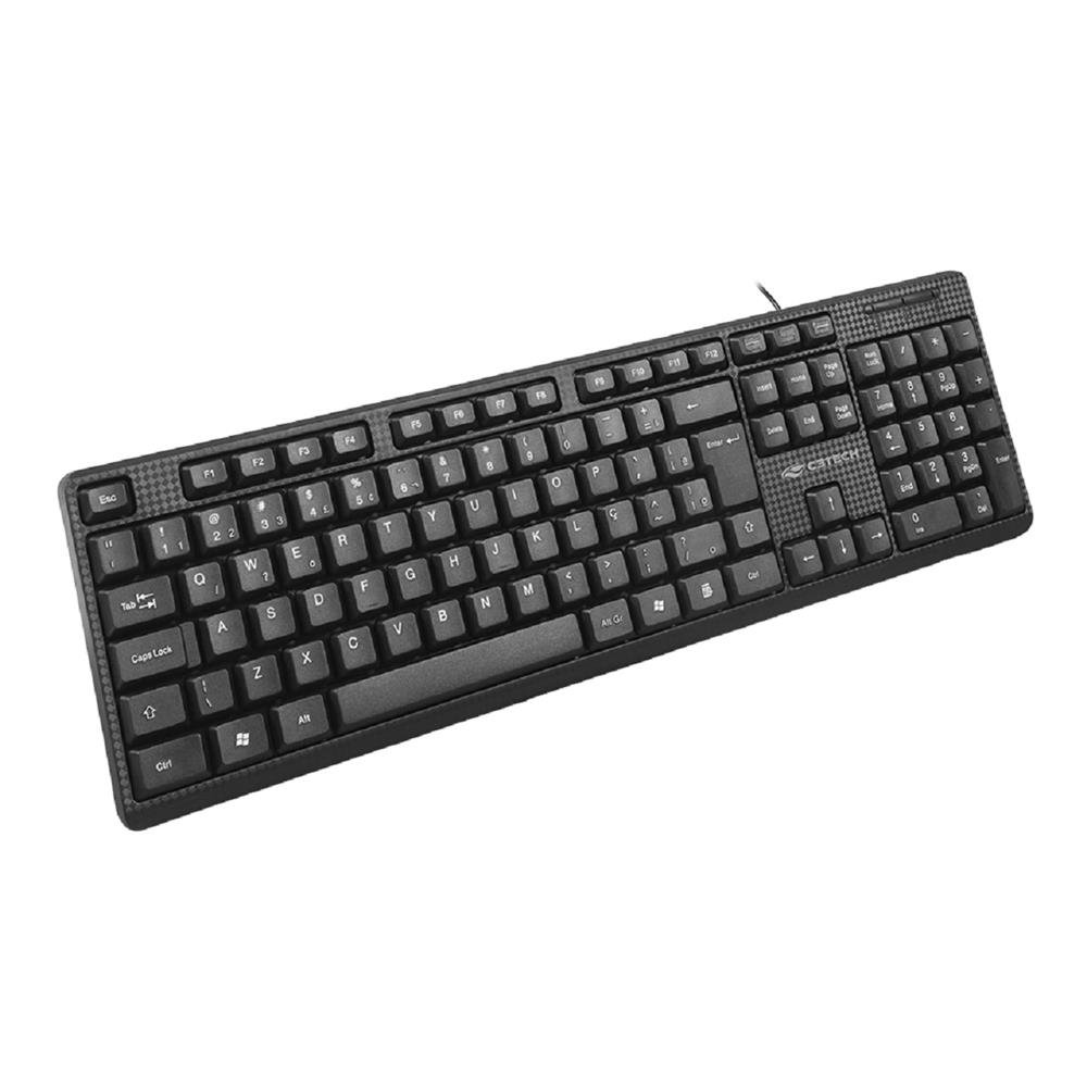 Teclado C3Tech KB-14BK, USB, ABNT2, Preto
