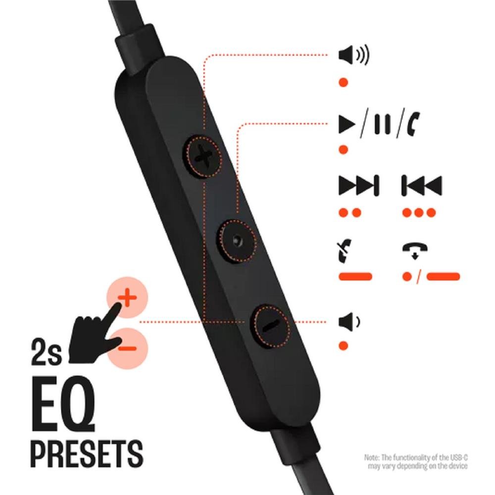 Fone de Ouvido JBL Tune 310C, USB-C, Pure Bass, In-ear, Preto