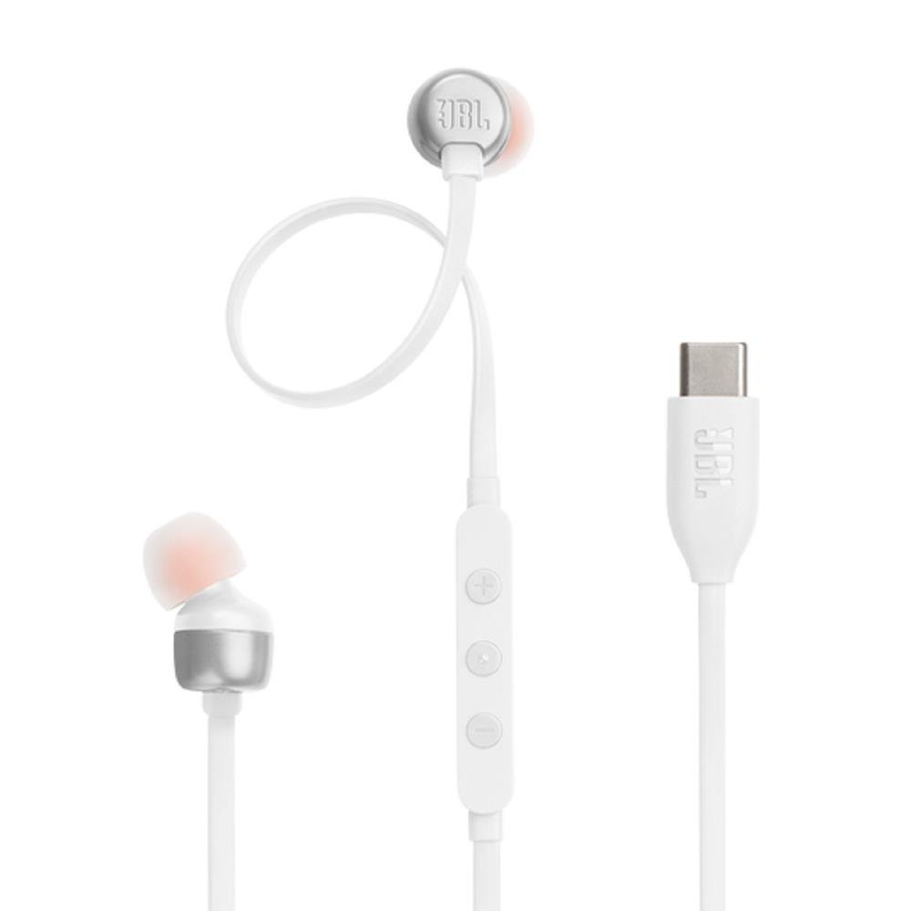 Fone De Ouvido Jbl Tune 310C, Usb-C, Pure Bass, In-Ear, Branco