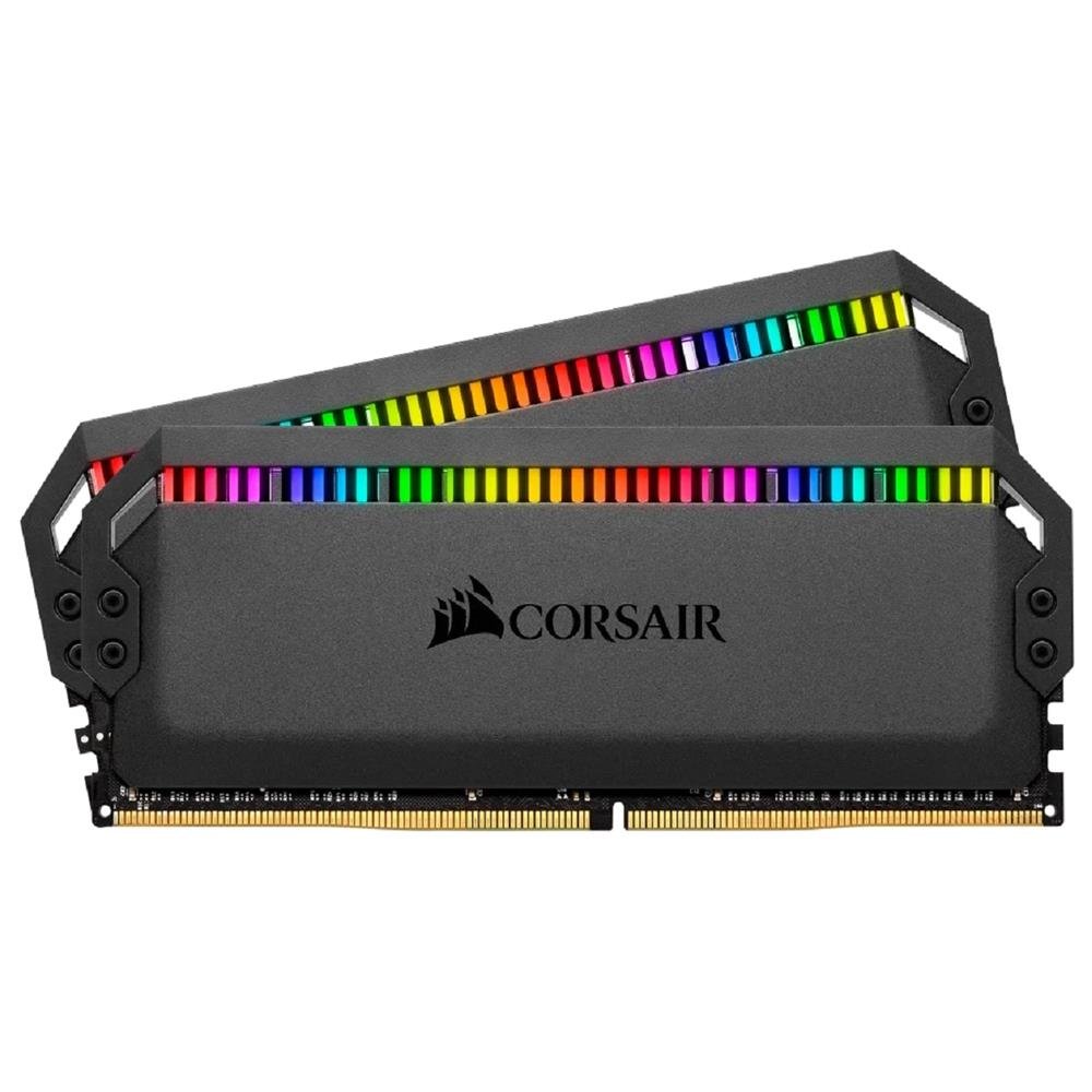 Memoria DDR4 Corsair Dominator Platinum RGB, 16GB (2x 8GB), 4800MHz, Preto
