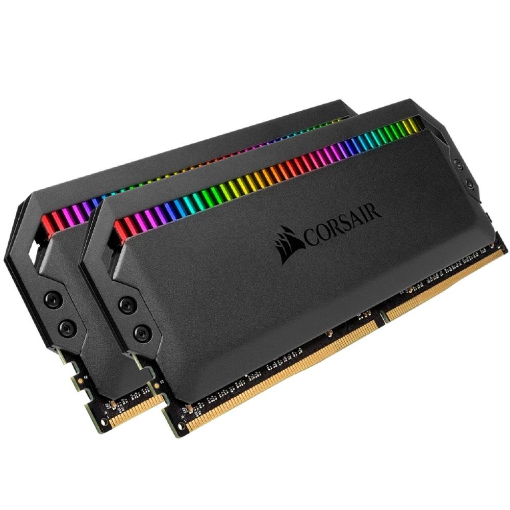 Memoria DDR4 Corsair Dominator Platinum RGB, 16GB (2x 8GB), 4800MHz, Preto