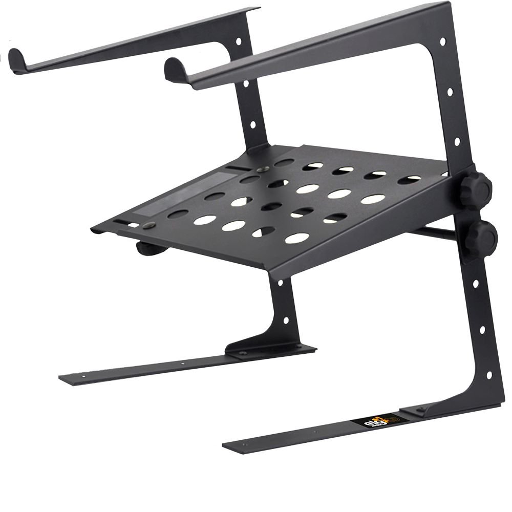 DJ02A - Suporte Stand Com Prateleira - De Mesa Para DJ - Notebook - Controladora DJ - Teclado Midi - Mesa DMX - Preto - DJ02A - ELG