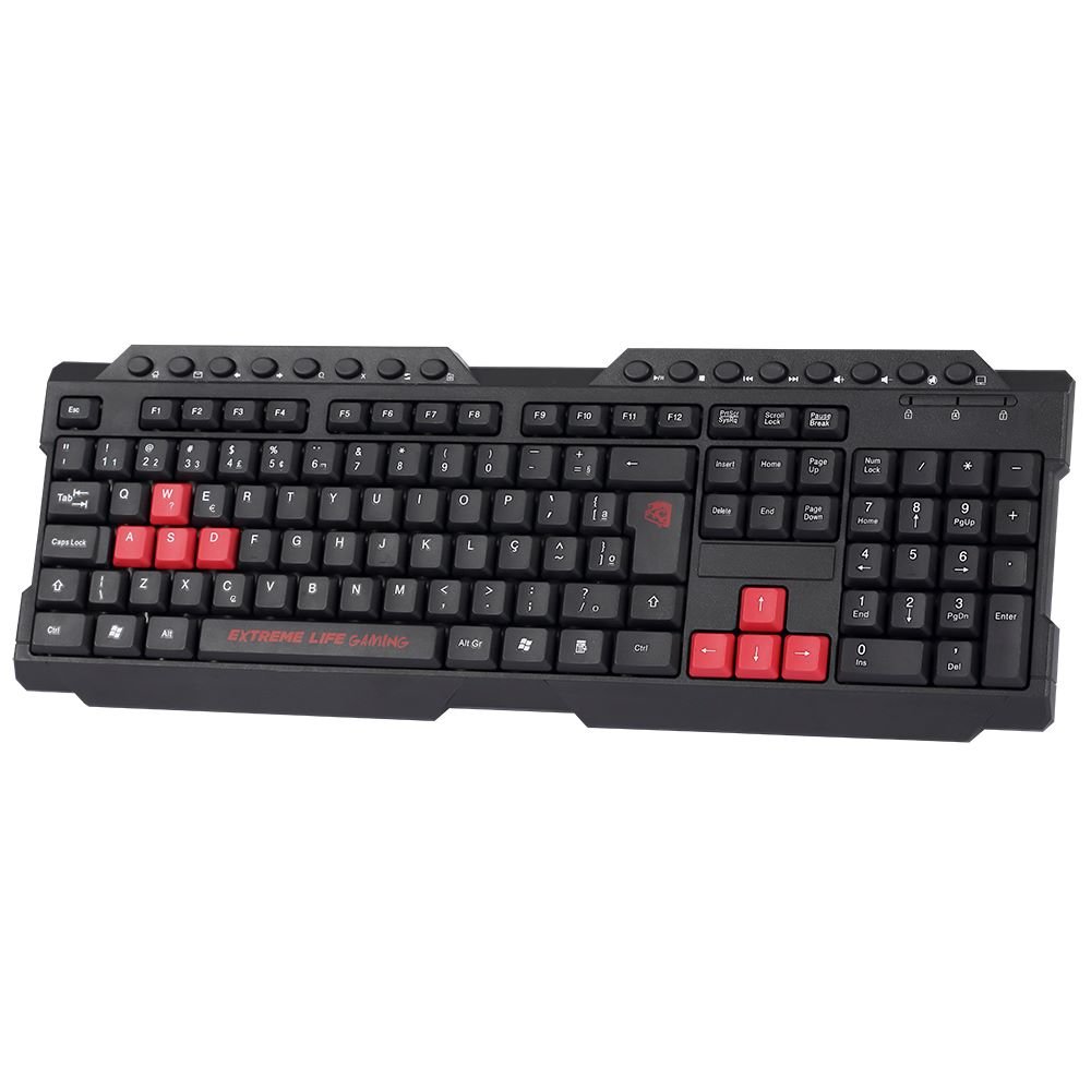 TGDW2 - Teclado Gamer Dragon War 16 Hotkeys Vermelho