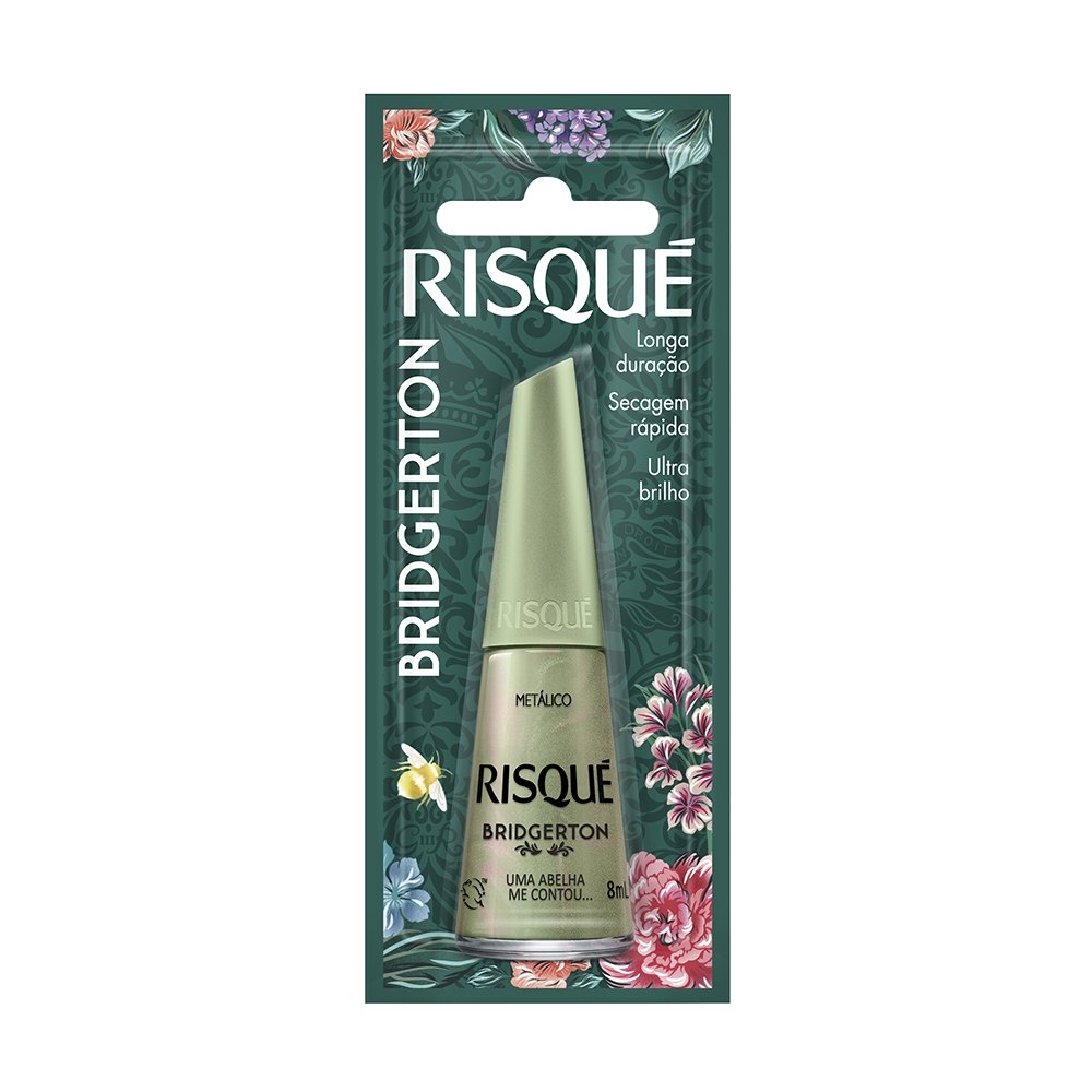 Esmalte Risque Bridgerton Metalizado Uma Abelha Me Contou Blister 8ml