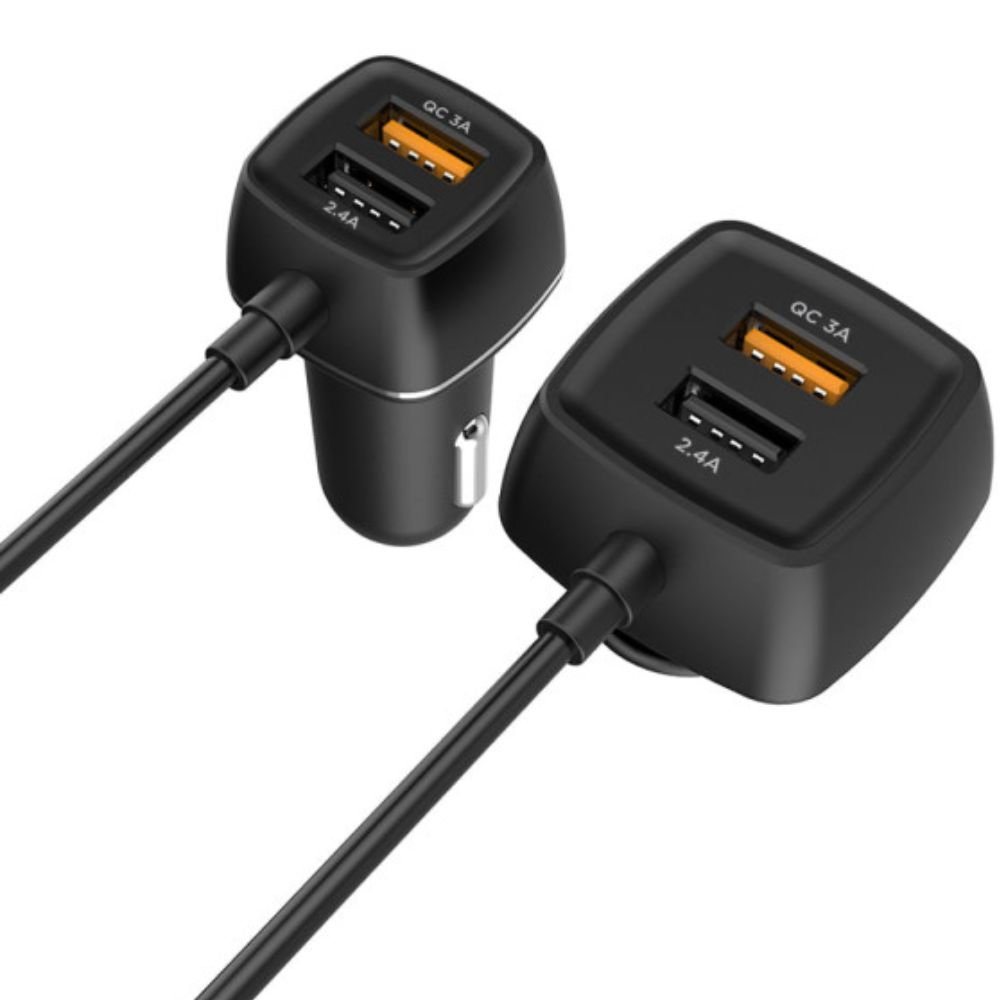 Carregador Veicular 60w Quick Charge Universal Usb Tipo-c Preto