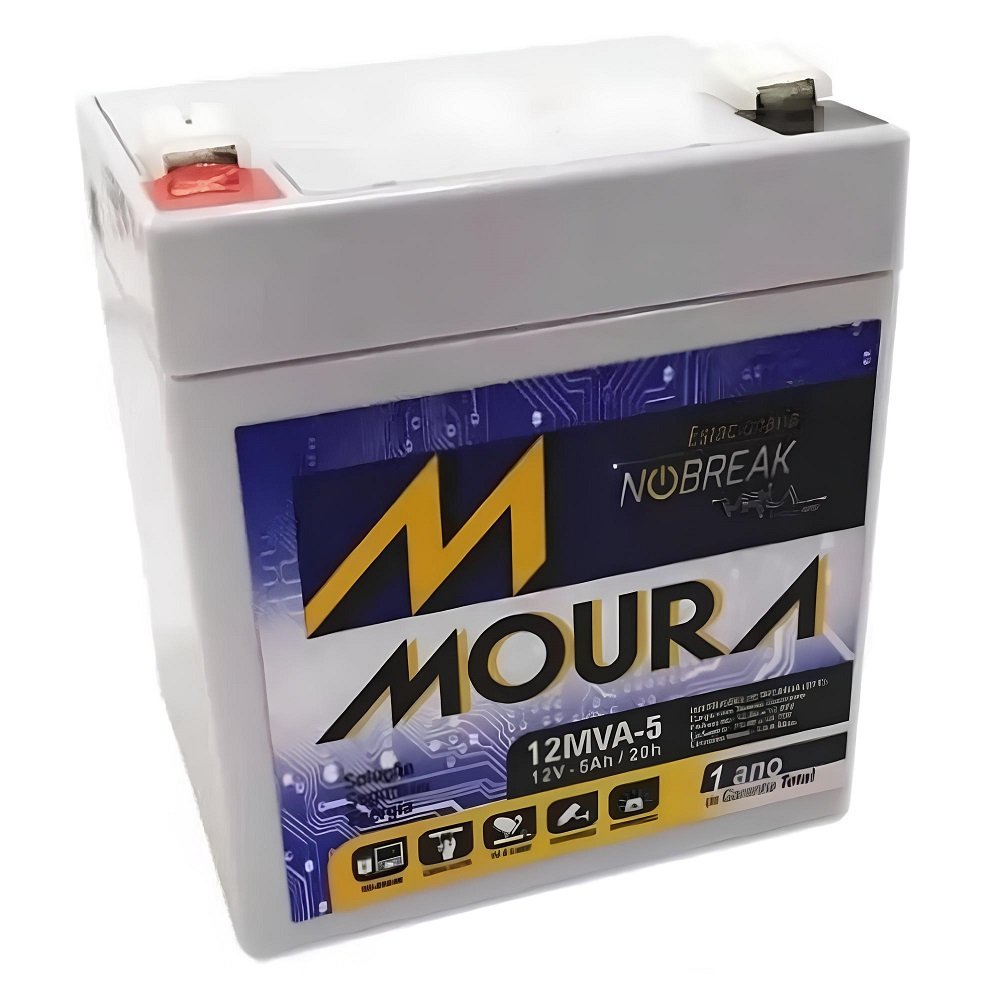 Bateria Selada Para Nobreak 12v 5ah, Modelo 12mva-5, Moura