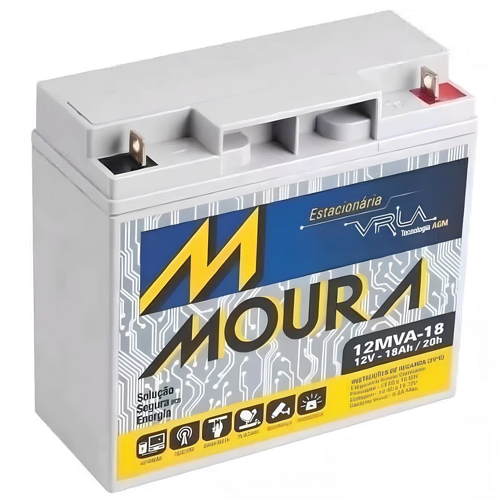 Bateria Selada Para Nobreak 12v 18ah, Modelo 12mva-18, Moura