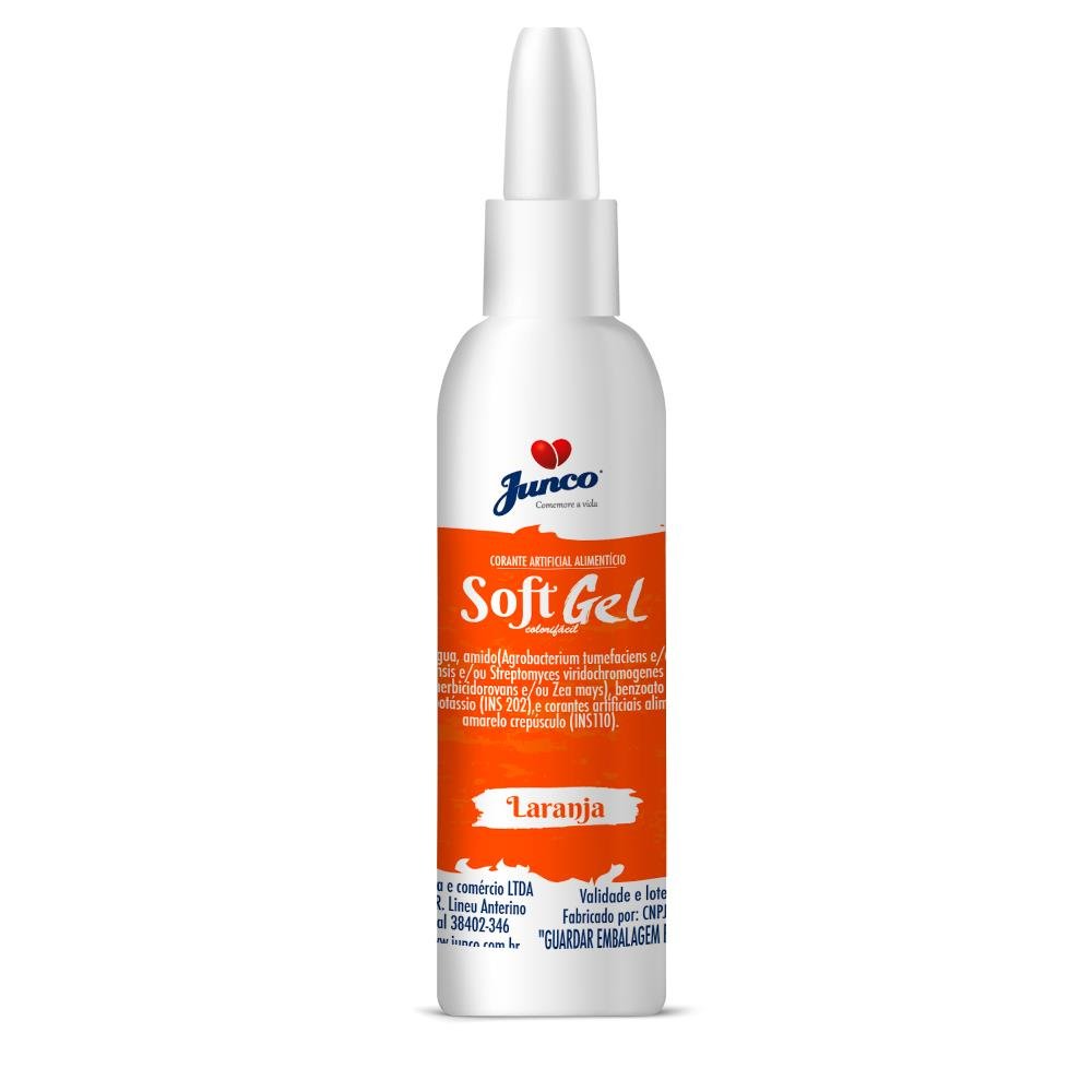 Corante Alimentício Soft Gel Laranja Neon Junco 25g