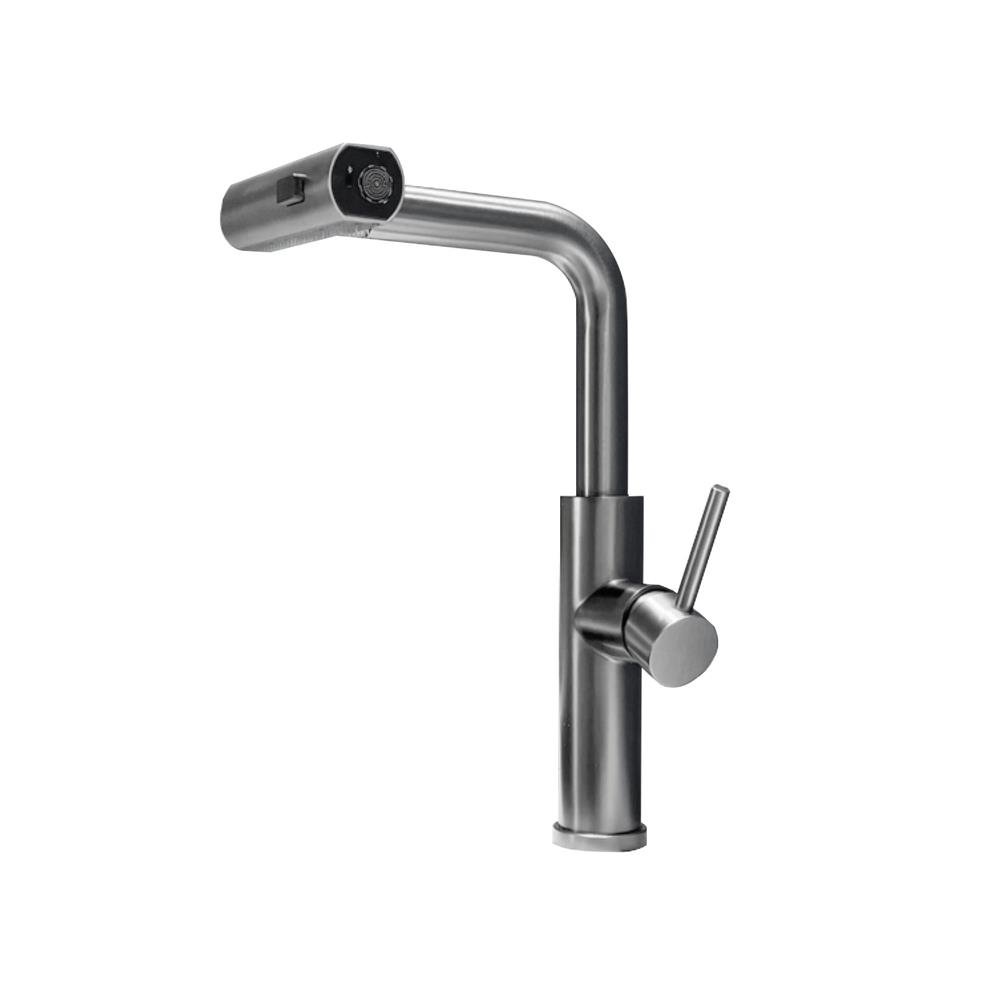 Torneira Gourmet Monocomando Rotação 1080° 3 Jatos Inox - KOKAY