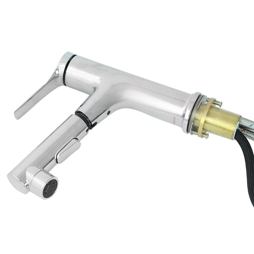 Torneira Luxo Lavatório Monocomando Bica Móvel 3 Jatos Inox - KOKAY