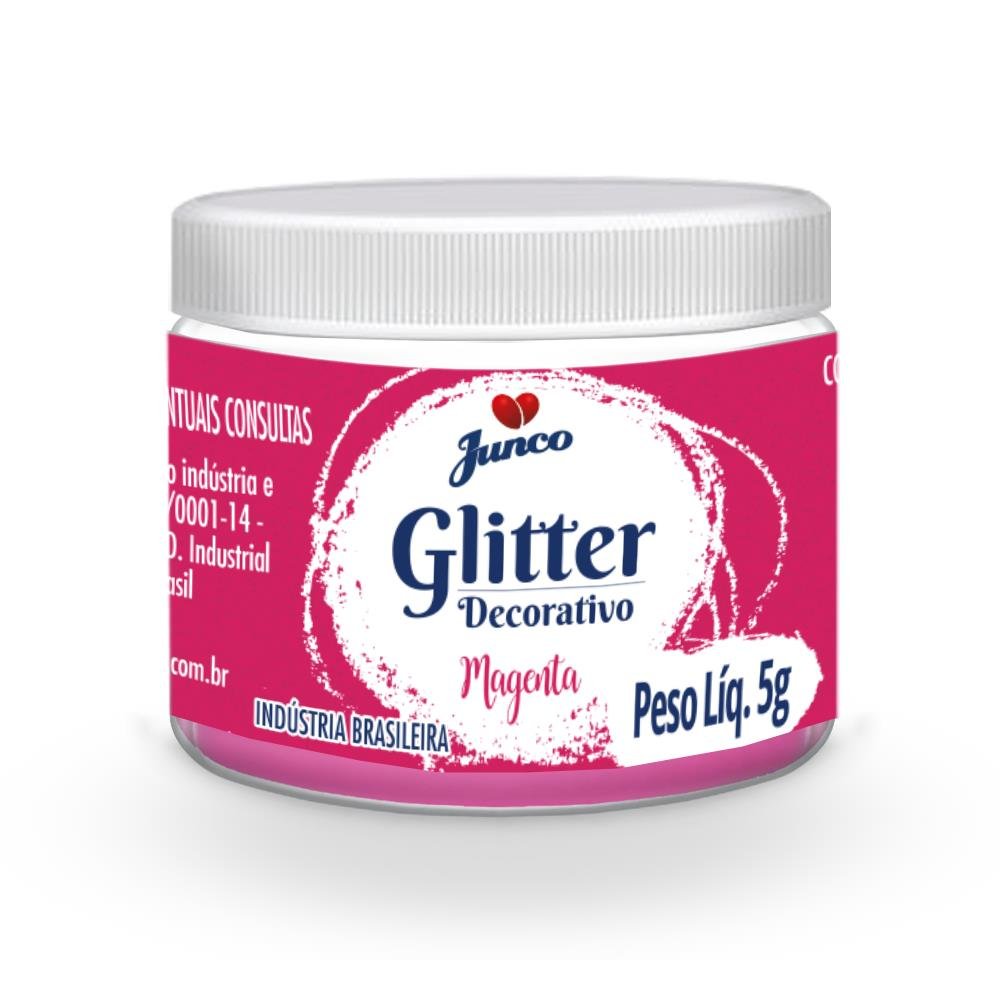 Corante Alimentício em Pó Glitter Magenta Junco 5g