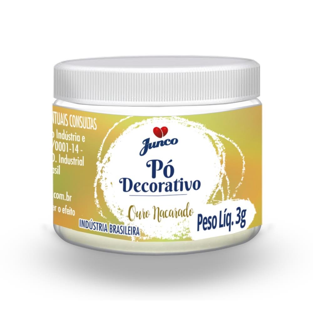 Corante Alimentício em Pó Ouro Nacarado Junco 3g