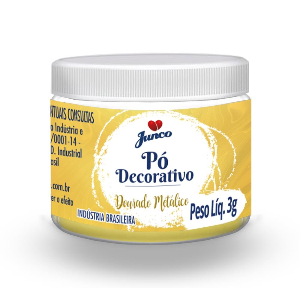 Corante Alimentício em Pó Dourado Metálico Junco 3g