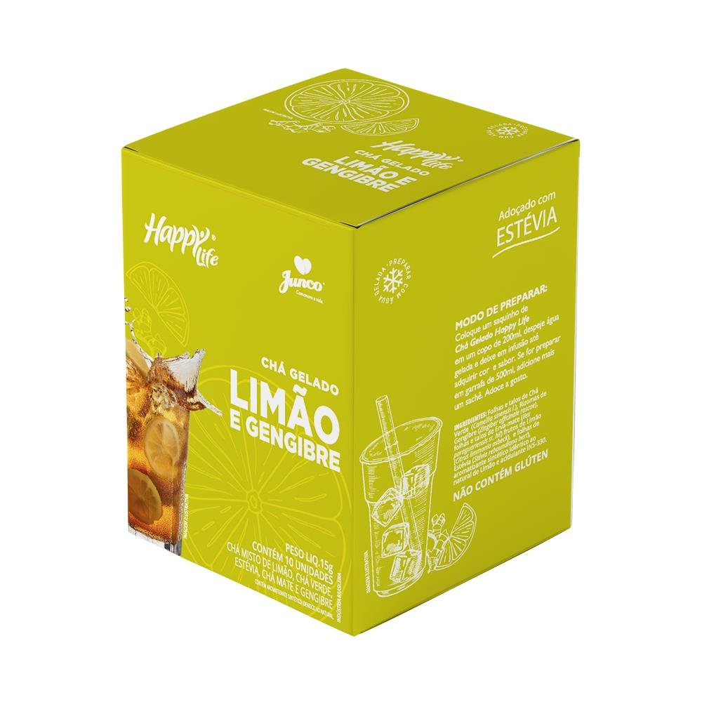 Chá Gelado sabor Gengibre com Limão Happy Life Sache