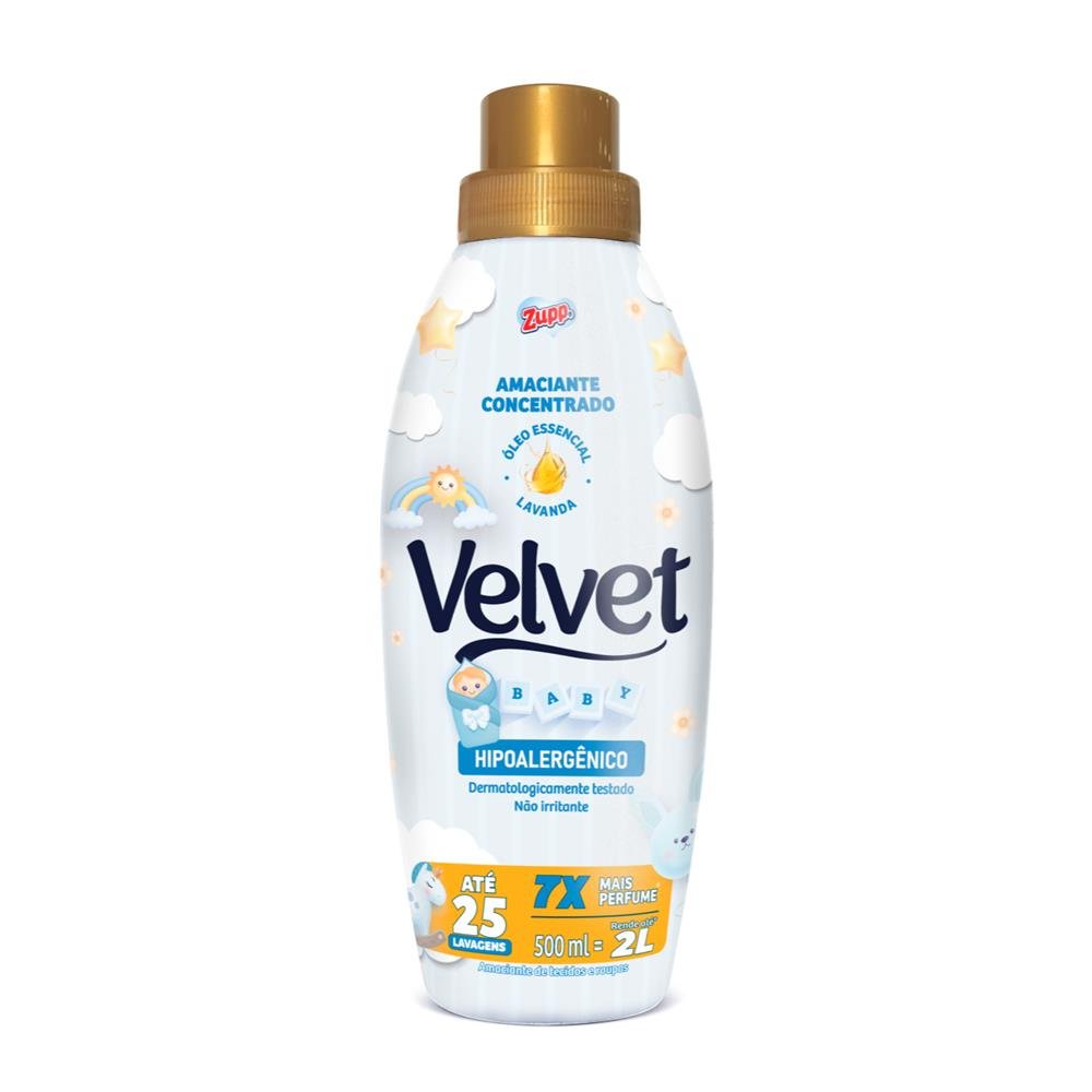 Amaciante Concentrado Velvet Zupp Baby 12X500ml