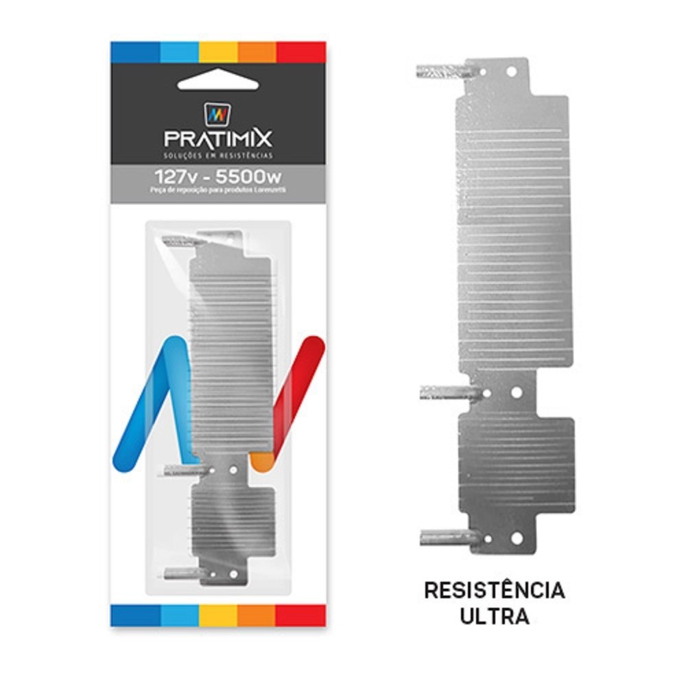 Resistência Patimix - Para Chuveiro Lorenzetti - Tipo Ultra 3 Temperaturas 127V 5500W