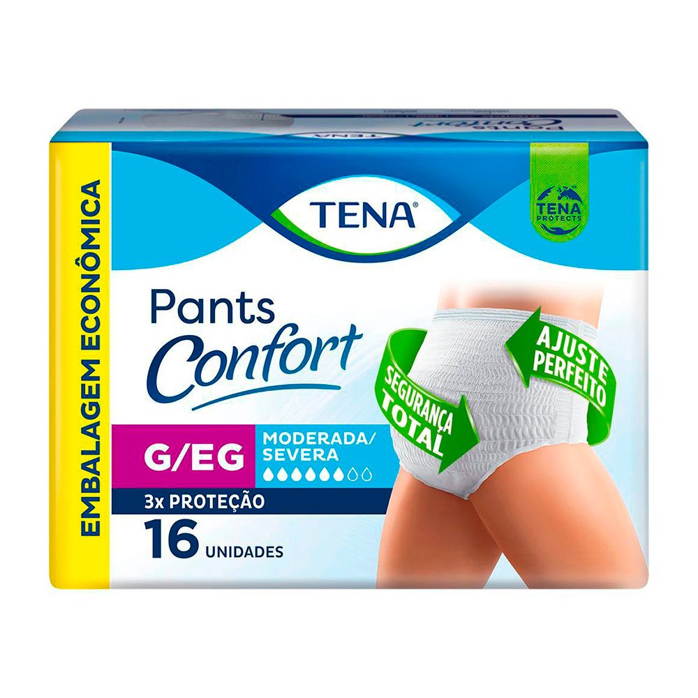 Roupa Intima Tena Confort G/eg Com 16 Unidades