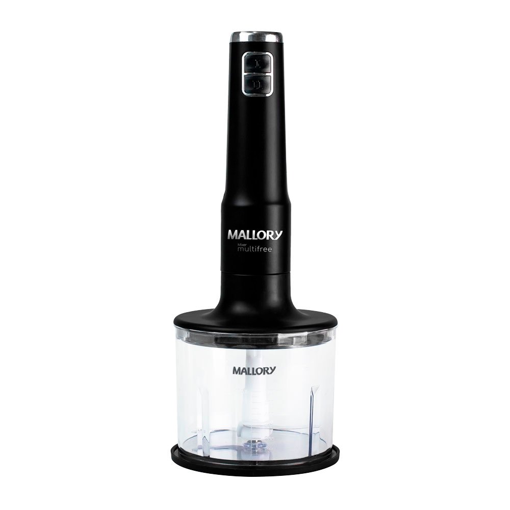 Mixer Mallory Multifree 4 Em 1 - 150W, 2 Velocidades, Processador, Batedor, Preto, Bivolt