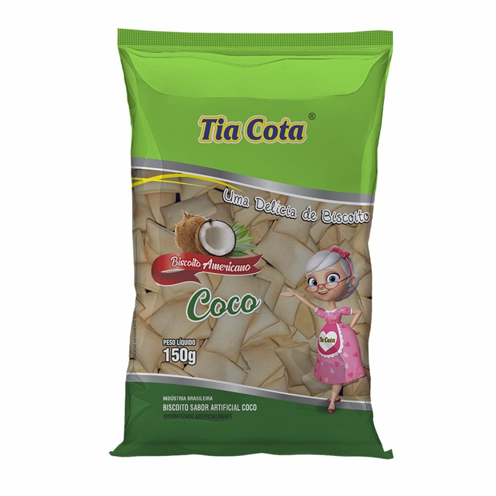 Biscoito Americano de Coco 28 Unidades de 150 Gramas