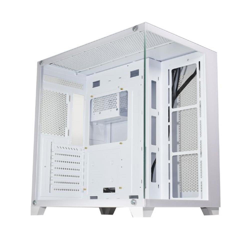 Gabinete Gamer K-Mex Ghost Shark CG-W2J1, Mid Tower, Vidro Temperado, Sem Fonte, Sem Fan, Branco
