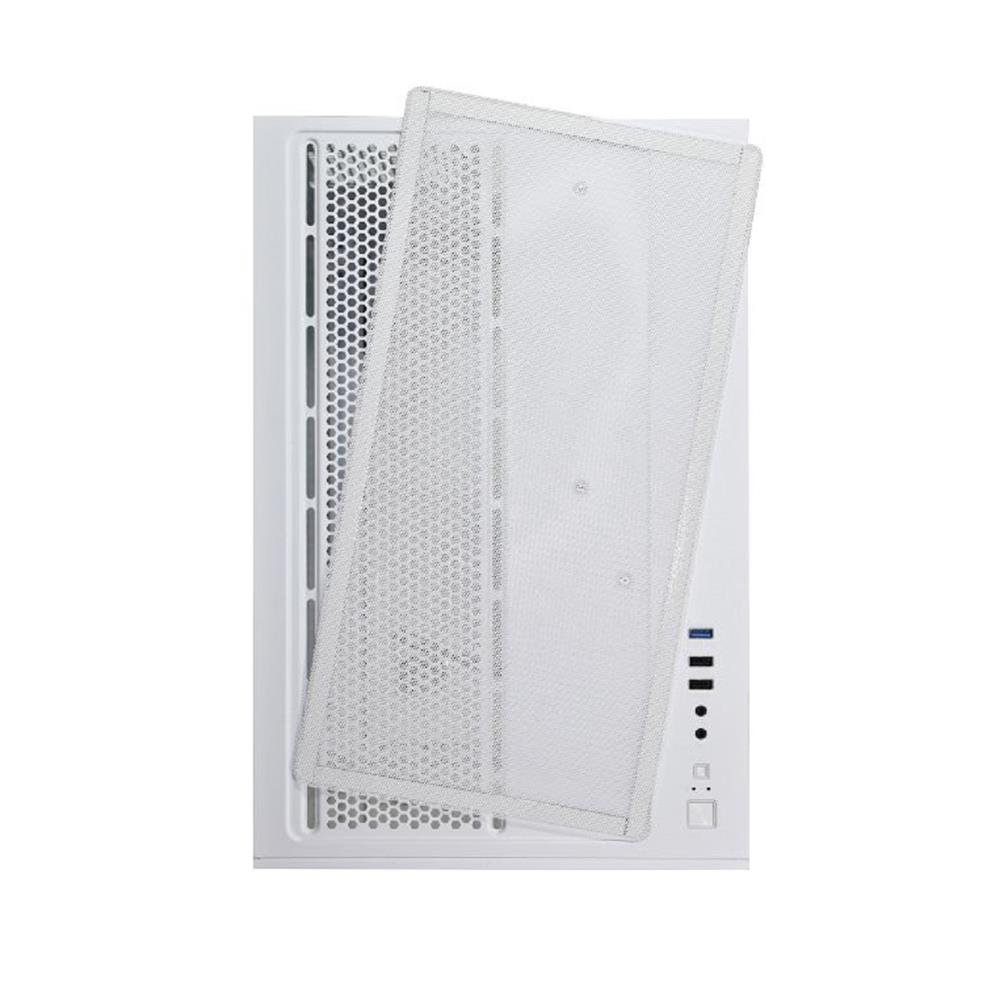 Gabinete Gamer K-Mex Ghost Shark CG-W2J1, Mid Tower, Vidro Temperado, Sem Fonte, Sem Fan, Branco