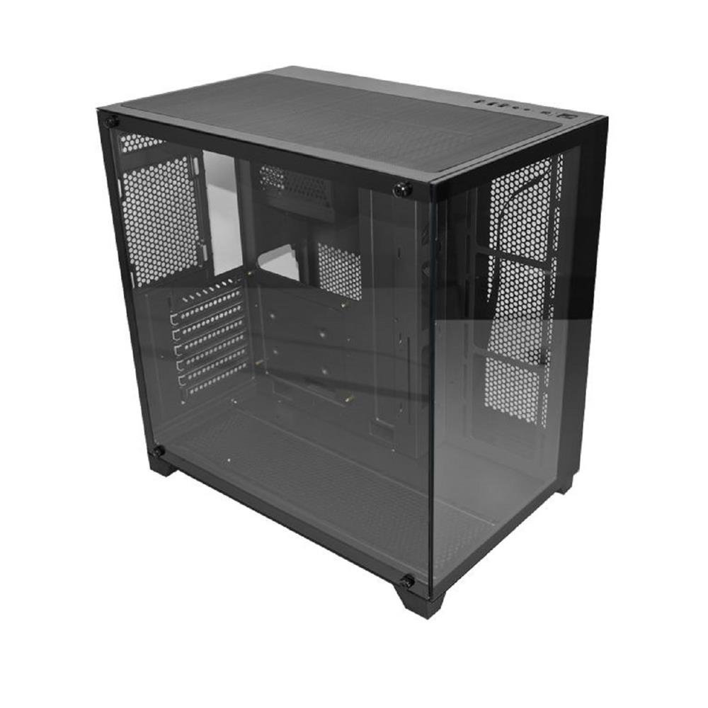 Gabinete Gamer K-Mex Ghost Shark CG-02J1, Mid Tower, Vidro Temperado, Sem Fonte, Sem Fan, Preto