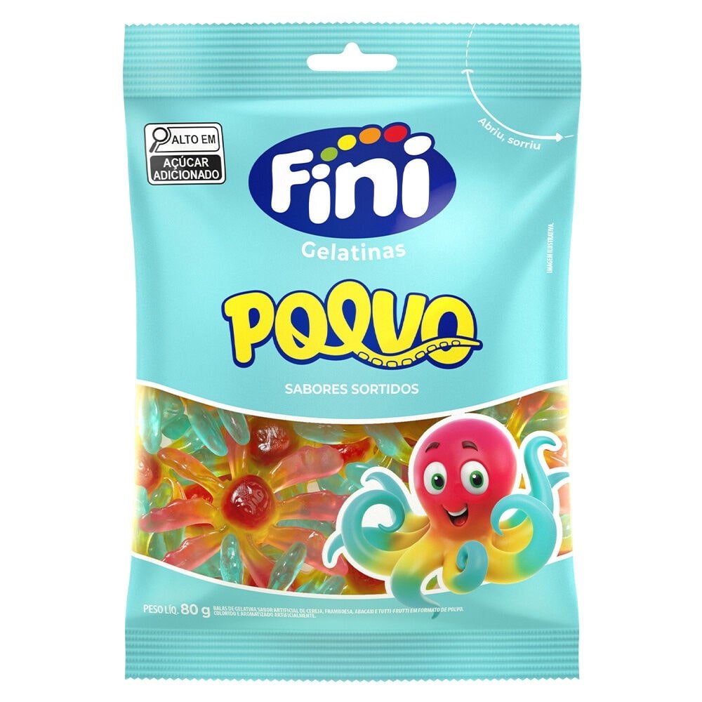 Bala Fini Gelatina Polvo 80g   - Embalagem 12 Unidades