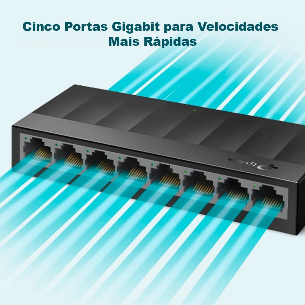 Switch Tp-Link LS1008G - 8 Portas Giga, 10/100/1000MBPs