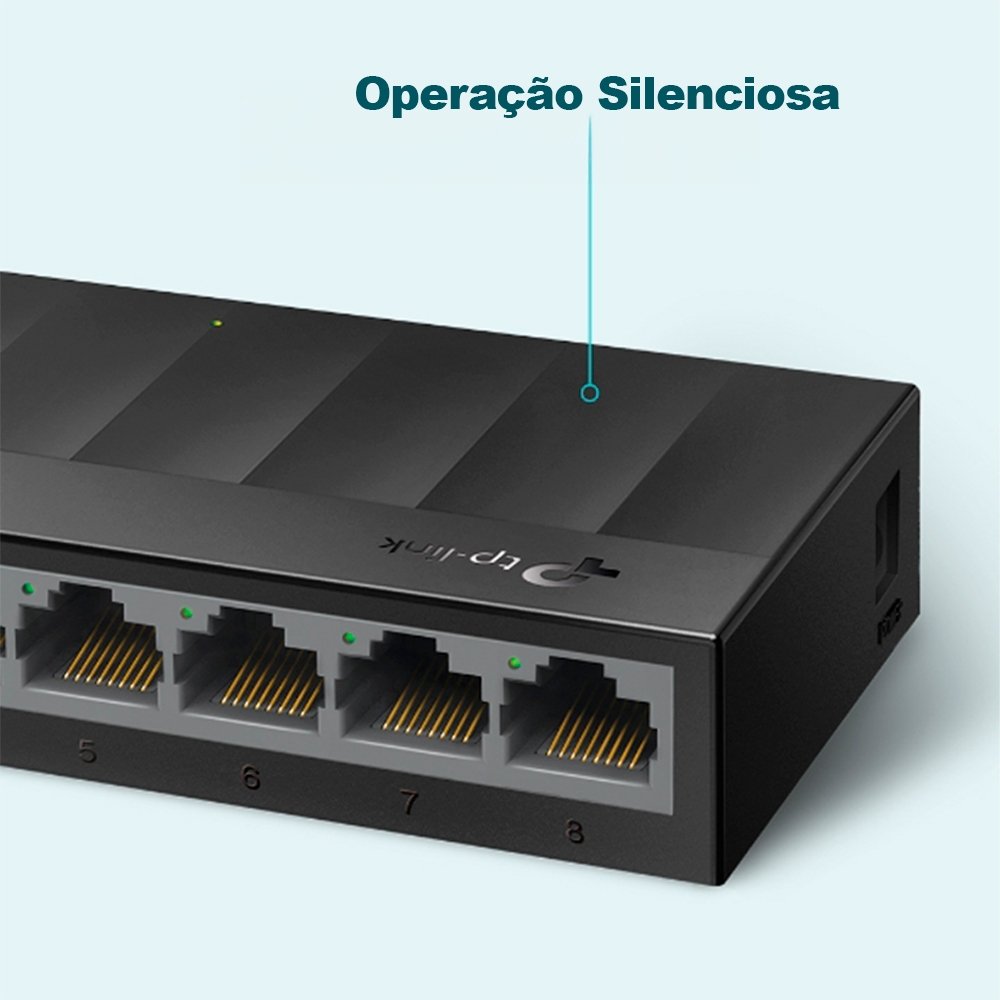 Switch Tp-Link LS1008G - 8 Portas Giga, 10/100/1000MBPs