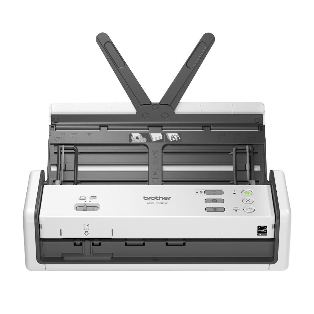 Scanner de Mesa Brother ADS1350W - USB e Wireless, Branco