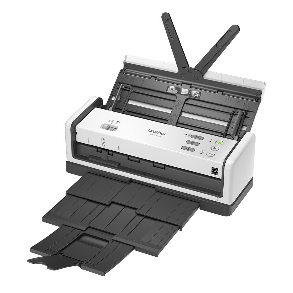Scanner de Mesa Brother ADS1350W - USB e Wireless, Branco