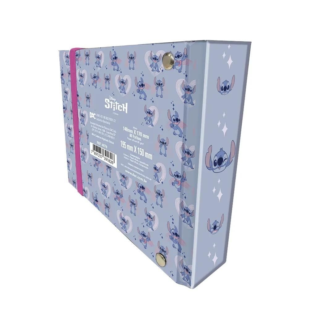 Caderno Mini Argolado Stitch Com 80 Folhas 4078 Dac